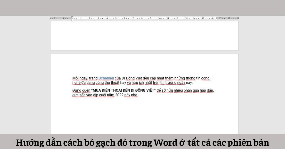 cách bỏ gạch đỏ trong word