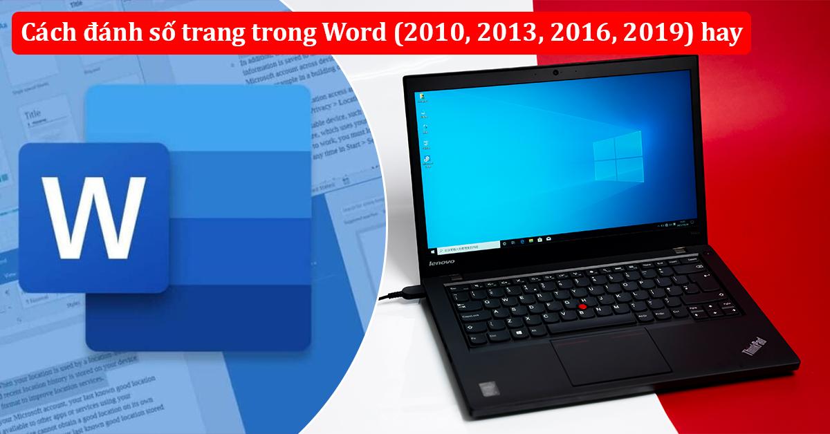 cách đánh số trang trong word