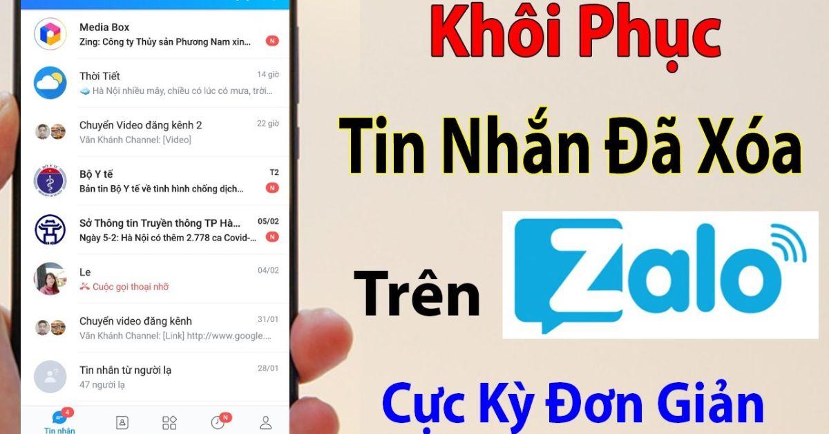 cách lấy lại tin nhắn trên zalo